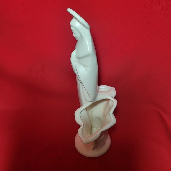 VTG Royal Haeger Virgin Mary Figurine White Plantar Vase Madonna Praying Hands - Picture 8 of 13